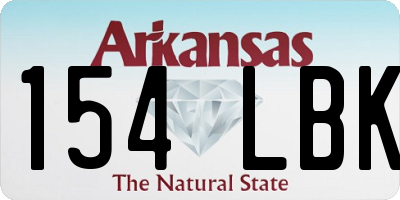 AR license plate 154LBK