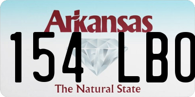 AR license plate 154LBO