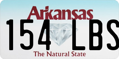 AR license plate 154LBS
