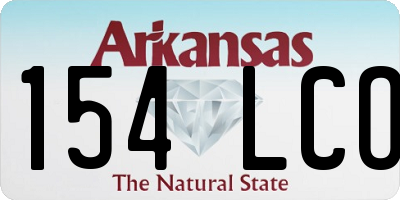 AR license plate 154LCO