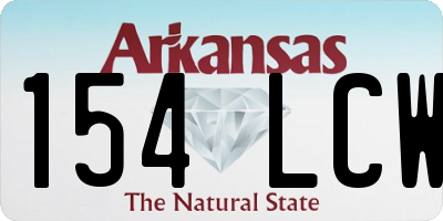AR license plate 154LCW