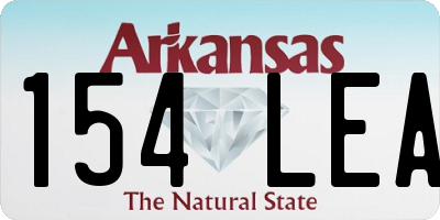 AR license plate 154LEA