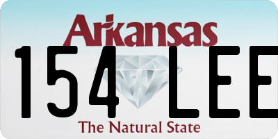 AR license plate 154LEE