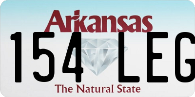 AR license plate 154LEG