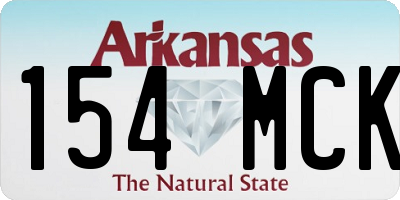 AR license plate 154MCK