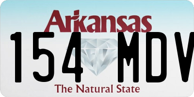 AR license plate 154MDV