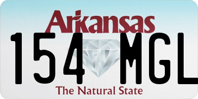 AR license plate 154MGL