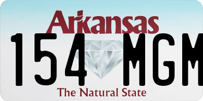 AR license plate 154MGM