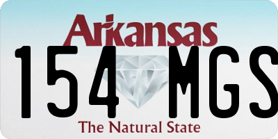 AR license plate 154MGS