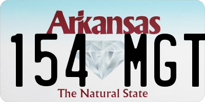 AR license plate 154MGT