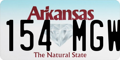 AR license plate 154MGW