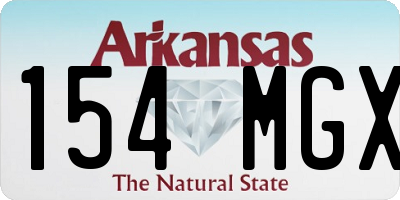 AR license plate 154MGX