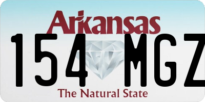 AR license plate 154MGZ