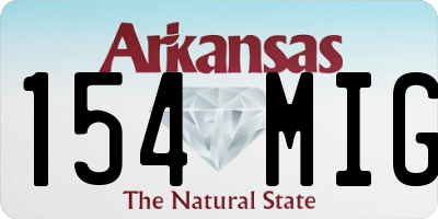 AR license plate 154MIG