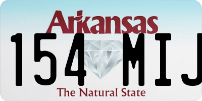 AR license plate 154MIJ