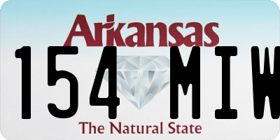AR license plate 154MIW