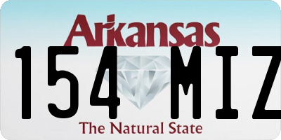 AR license plate 154MIZ