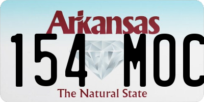 AR license plate 154MOC