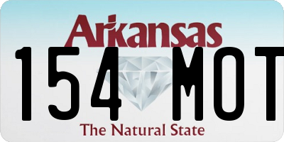 AR license plate 154MOT