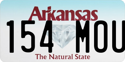 AR license plate 154MOU