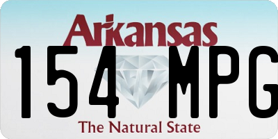 AR license plate 154MPG