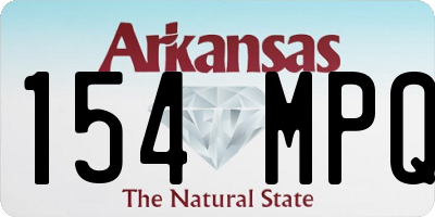 AR license plate 154MPQ