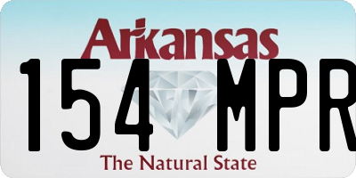 AR license plate 154MPR