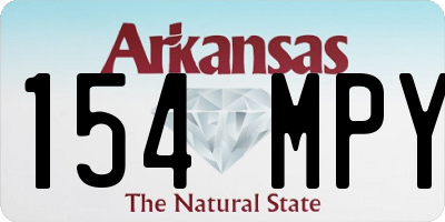 AR license plate 154MPY