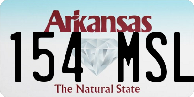AR license plate 154MSL