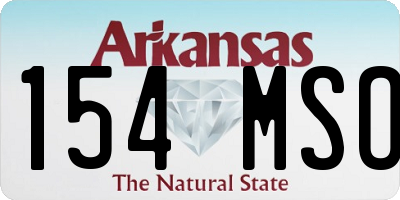 AR license plate 154MSO