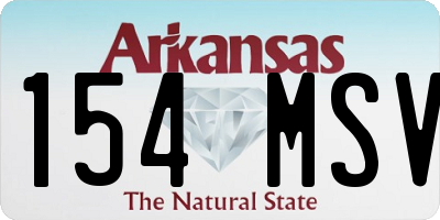 AR license plate 154MSV