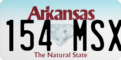 AR license plate 154MSX