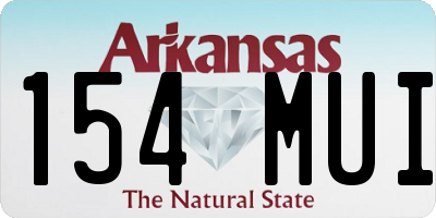 AR license plate 154MUI
