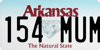 AR license plate 154MUM