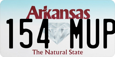 AR license plate 154MUP