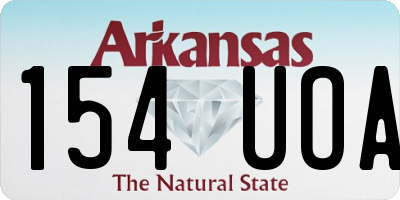 AR license plate 154UOA