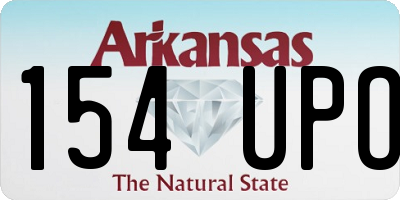 AR license plate 154UPO