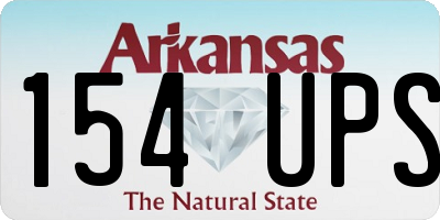 AR license plate 154UPS
