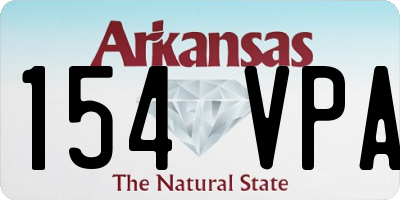 AR license plate 154VPA