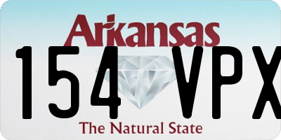 AR license plate 154VPX