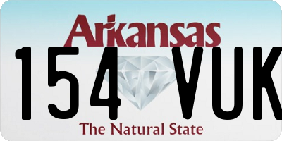 AR license plate 154VUK