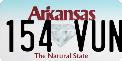 AR license plate 154VUN