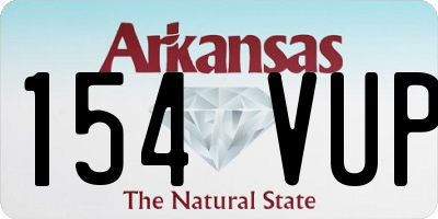AR license plate 154VUP