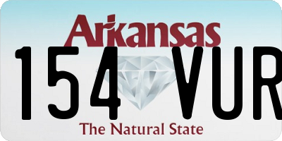 AR license plate 154VUR