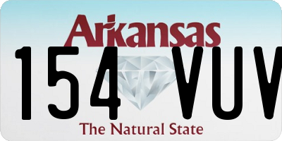 AR license plate 154VUV