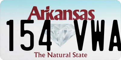 AR license plate 154VWA
