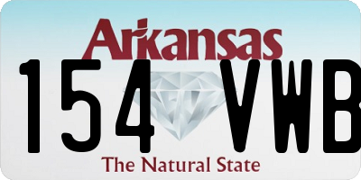 AR license plate 154VWB