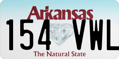 AR license plate 154VWL