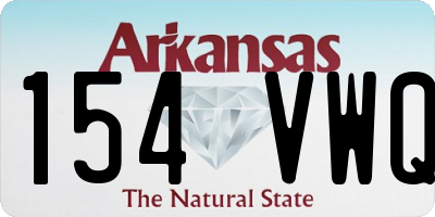 AR license plate 154VWQ