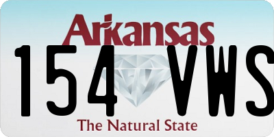 AR license plate 154VWS